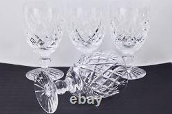 Set Of 4 Waterford Crystal Donegal 4-3/4 Claret Wine Glasses #1 Mint