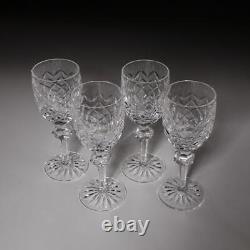 Set Of (4) Waterford Powerscourt Cut Crystal White Wine Glasses, 6.25 (b)