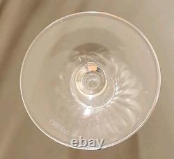 Set Of 5 DAVINCI Pisa Floral Etched Crystal Wine Glasses, Red Wine