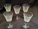 Set Of 5 Older Waterford Crystal Alana White Wine Glasses Ireland, Exlnt Cond