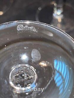 Set Of 5 Older Waterford Crystal Alana White Wine Glasses Ireland, Exlnt Cond