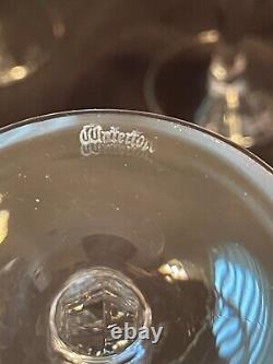 Set Of 5 Older Waterford Crystal Alana White Wine Glasses Ireland, Exlnt Cond