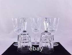 Set Of 5 Waterford Crystal Kylemore 6 Claret Wine Glasses Mint