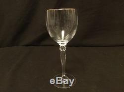 Set Of 5 Waterford Crystal Wine Goblets/ Glasses In The Carleton Gold Pattern