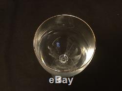 Set Of 5 Waterford Crystal Wine Goblets/ Glasses In The Carleton Gold Pattern