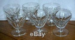 Set Of 6 Baccarat Crystal France TALLYRAND 3 3/8 White Wine Glasses Talleyrand