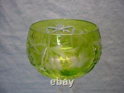 Set Of 6 Bohemian Czeh Nachtmann Traube Crystal Cut To Clear 8 1/4 Wine Glasses