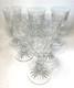 Set Of 6 Bohemian Hand Cut Lead Crystal Wine Glasses 7 Tall Czechoslovakia EUC