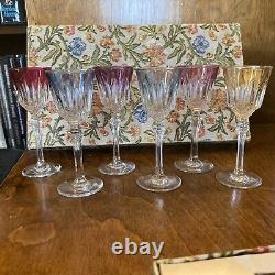 Set Of 6 Crystal Wine Glasses Fains 1930s Lovely Condition