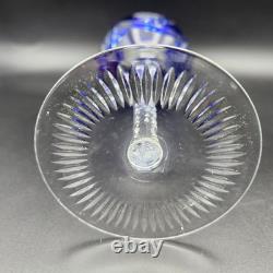Set Of 6 Crystal Wine Glasses Nachtmann Schliff Schleuder Rose Cobalt Green VTG