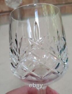 Set Of 6 EDINBURGH Crystal Wine Glasses Hand Cut in the Berkeley Pattern 18cm