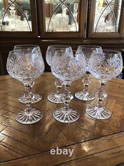 Set Of 6 Edinburgh Crystal Iona Wine Hocks EUC Scotland