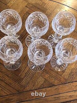 Set Of 6 Edinburgh Crystal Iona Wine Hocks EUC Scotland