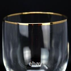 Set Of 6 Lenox Crystal Mckinley Gold Band Wine Glasses Discontinued Pattern