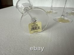 Set Of 6 Lenox Solitaire Full Lead Crystal Wine Glasses