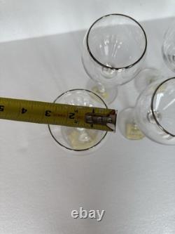 Set Of 6 Lenox Solitaire Full Lead Crystal Wine Glasses