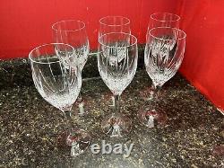 Set Of 6 Mikasa Arctic Lights Crystal Wine/Water Glass, 9 Excellent Condition