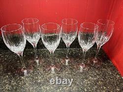 Set Of 6 Mikasa Arctic Lights Crystal Wine/Water Glass, 9 Excellent Condition