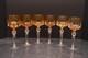 Set Of 6 Nachtmann Amber Cut To Clear 8 Hock Wine Glasses goblets W BOXES