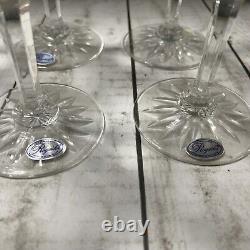 Set Of 6 Rogaska Crystal Wine Glass Country Garden 7.75 Tall