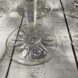 Set Of 6 Rogaska Crystal Wine Glass Country Garden 7.75 Tall