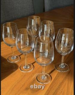 Set Of 6 Simon Pearce Hampton Red Wine Glasses