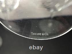 Set Of 6 Tiffany & Co Crystal Pulled Stem All Purpose Wine Glasses 7.75