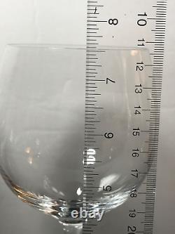 Set Of 6 Tiffany & Co Crystal Pulled Stem All Purpose Wine Glasses 7.75