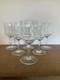 Set Of 6 Vintage Baccarat Capri Optic 6 Claret Wine Glasses