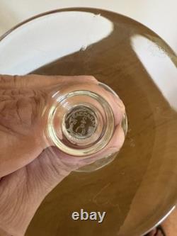 Set Of 6 Vintage Baccarat Capri Optic 6 Claret Wine Glasses