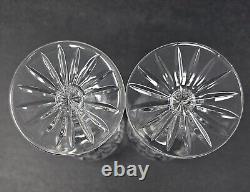 Set Of 6 Vintage Sears Country Rose Etched Gray Cut Crystal Wine Glasses