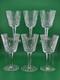 Set Of 6 Vintage Waterford Kylemore Crystal Claret Wine Glasses, 6 in high. VG