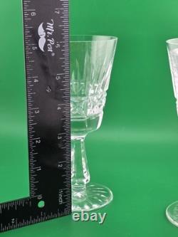 Set Of 6 Vintage Waterford Kylemore Crystal Claret Wine Glasses, 6 in high. VG