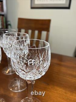 Set Of 6 Vintage Waterford Lismore Balloon Hock Wine Glass 7 3/8tall 2 7/8 D