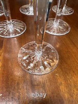 Set Of 6 Vintage Waterford Lismore Balloon Hock Wine Glass 7 3/8tall 2 7/8 D