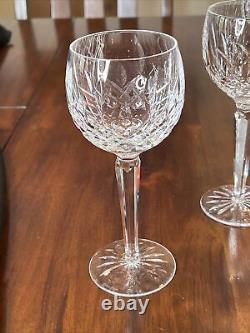 Set Of 6 Vintage Waterford Lismore Balloon Hock Wine Glass 7 3/8tall 2 7/8 D