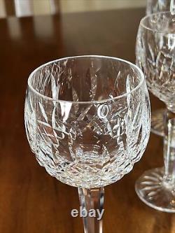 Set Of 6 Vintage Waterford Lismore Balloon Hock Wine Glass 7 3/8tall 2 7/8 D