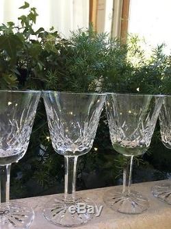 Set Of 6 Waterford Crystal Wine Glass Lismore Claret 5 7/8 Vintage Irish