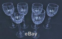Set Of 6 Waterford Crystal Wynnewood White 8 Wine Goblets Mint