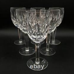 Set Of 6 Waterford Kildare Plain Base Crystal Claret Wine Glasses Cr2133