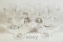 Set Of 6 Waterford Lismore Crystal Wine Stem Glasses Approximately 5 7/8 Tall