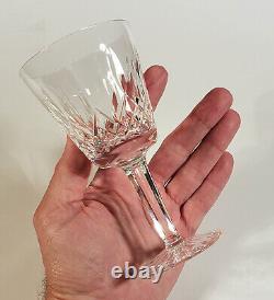 Set Of 6 Waterford Lismore Crystal Wine Stem Glasses Approximately 5 7/8 Tall