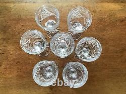 Set Of 7 Signed Rogaska 24% Lead Crystal Wine JASMINE Pattern