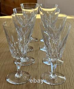 Set Of 8 Baccarat Crystal Carcassone Tall Water Goblets Wine Glasses 6 7/8