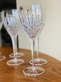 Set Of 8 European Crystal Wine Glasses Made In Hungary New 8 3/4 High