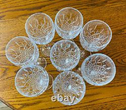 Set Of 8 European Crystal Wine Glasses Made In Hungary New 8 3/4 High