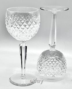 Set Of 8 Older Waterford Crystal Alana Wine Hocks, Made In Ireland, Exlnt Cond