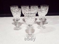Set Of 8- Rare Webb Thomas England Cut Cyrstal Cordial Glassses Pattern #52990