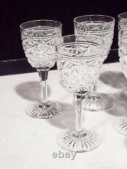 Set Of 8- Rare Webb Thomas England Cut Cyrstal Cordial Glassses Pattern #52990
