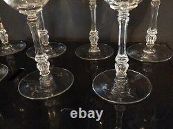 Set Of 8 Vintage Tiffin-Franciscan Etched Wine Glasses 7-5/8